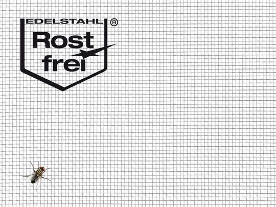 Edelstahlgewebe mit Fliege